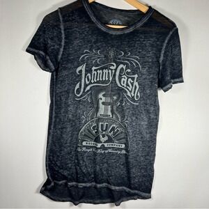 SUN RECORDS COMPANY Jhonny Cash Sheer Black Graphic Band